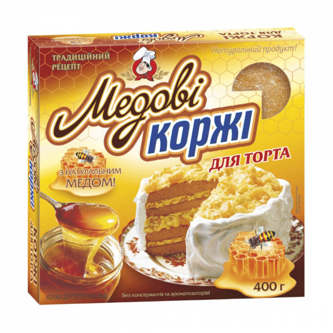 деталь Коржи для торта Медовик 400г Кухарчук
