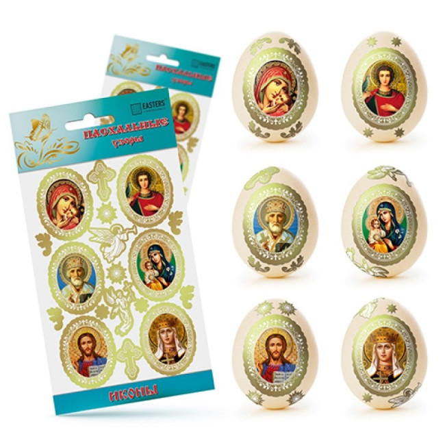 деталь Пасхальные самоклеящиеся узоры для яиц Иконы
