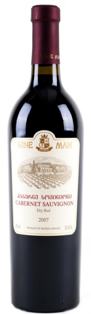 деталь Červené víno Cabernet Savignon 0,75L suché WineMan