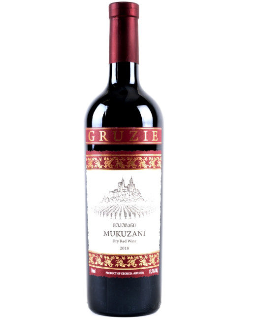 деталь Červené víno Mukuzani Gruzie 0,75L