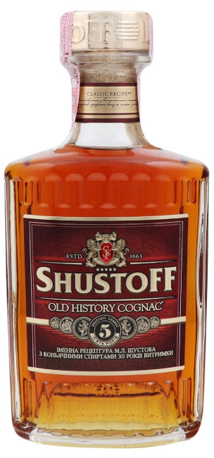 деталь Бренди Old History 5 лет 0,5л Shustoff