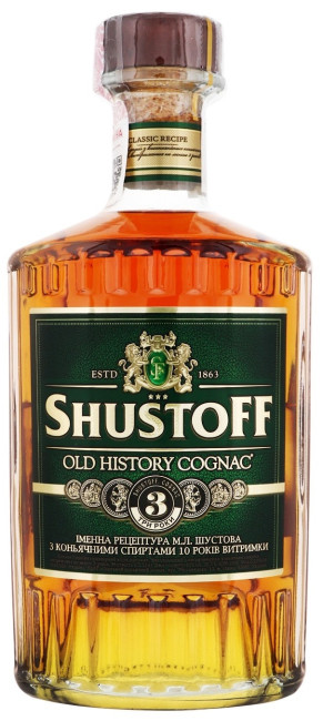 деталь Бренди Old History 3 года 0,5л Shustoff