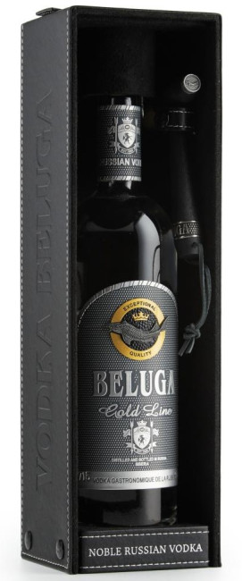 деталь Водка Beluga Gold Line 40% 1Л  в кожаной коробке