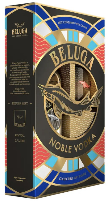 деталь Водка Beluga Noble 1л 40% + стакан