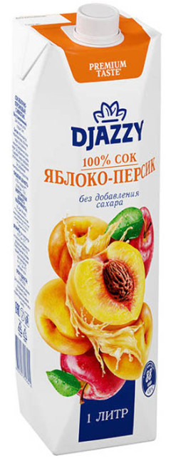 деталь Сок яблоко-персик 1Л DJAZZY