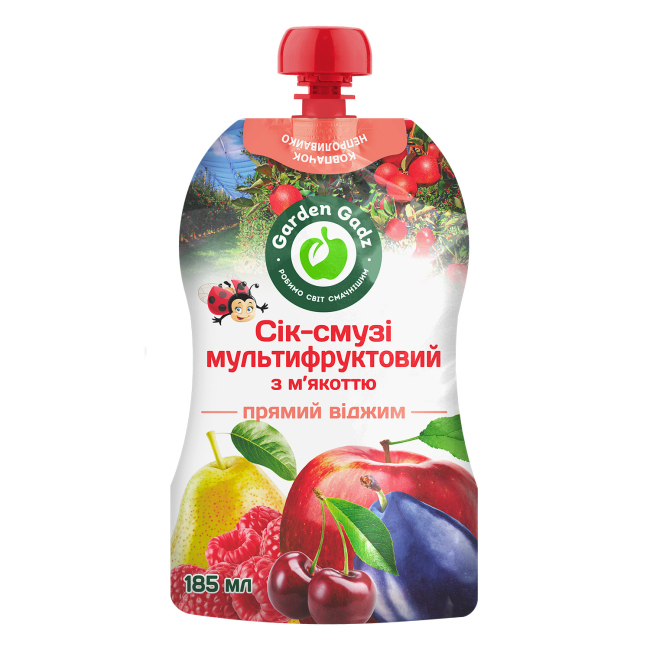 деталь Мультифруктовый сок-смузи с мякотью 185мл Garden Gadz