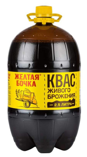 деталь Квас натурального брожения 1,5л Желтая бочка