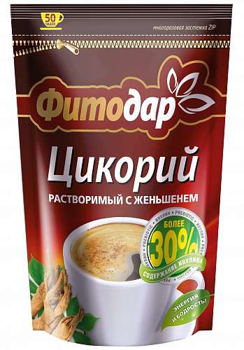 деталь Цикорий растворимый с женьшенем 100г Фитодар
