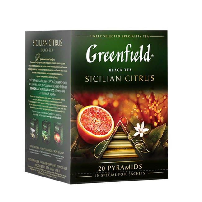 деталь Чай черный Sicilian Citrus 20*1,8г Greenfield