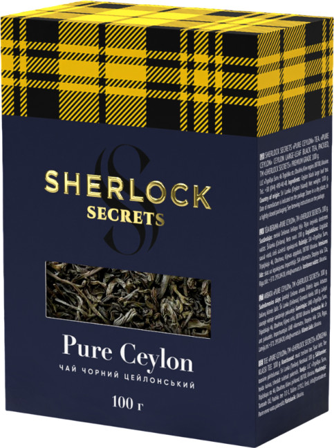 деталь Чёрный рассыпной чай Pure Ceylon 100г SHERLOCK