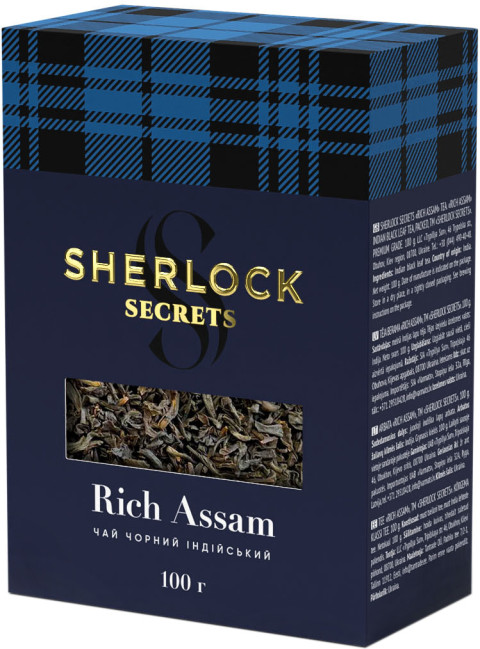 деталь Чёрный рассыпной чай Rich Assam 100г SHERLOCK