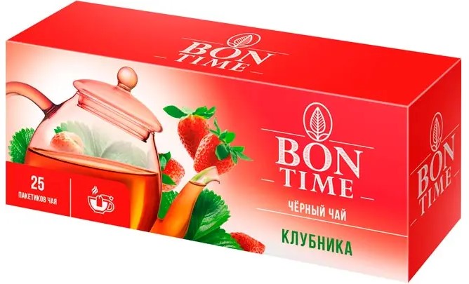 деталь Чай черный со вкусом клубники 37,5г 25*1,5 Bon Time