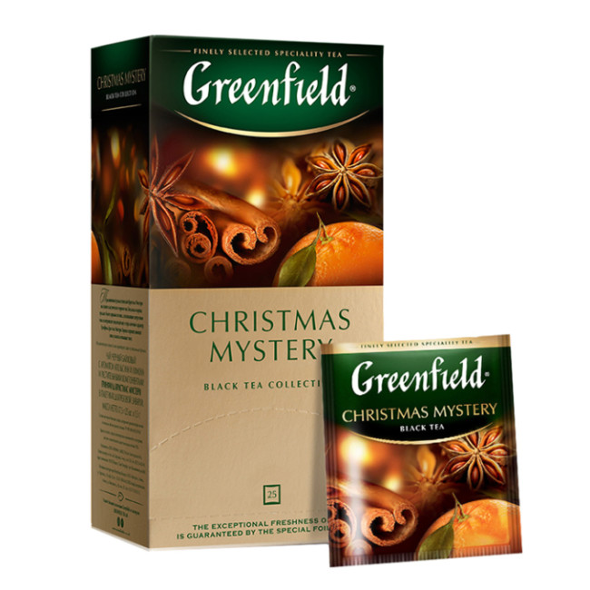 деталь Черный чай Christmas Mystery 25*1,5г Greenfield