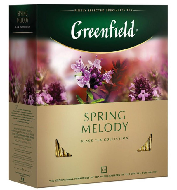 деталь Черный чай Spring Melody 100×1,5g Greenfield