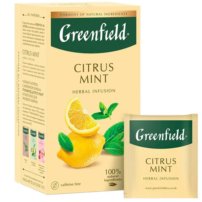 деталь Чайный напой Citrus Mint 20*1,5г Greenfield