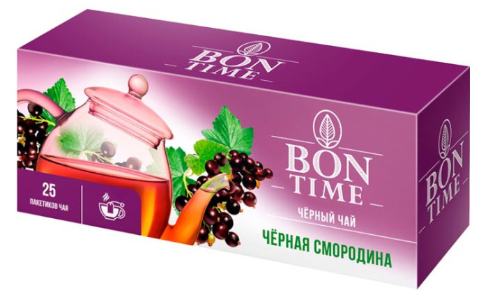деталь Чай чёрная смородина 25*1,5г Bon Time