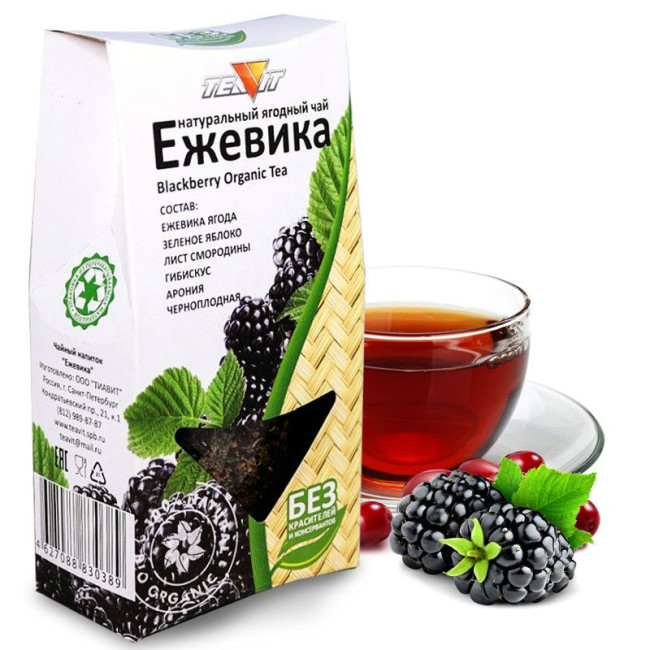 деталь Натуральный ягодный чай Ежевика 50г Тиавит