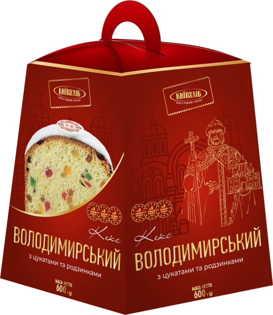 деталь Кулич „Володимирський“ (замороженный) 600 г КиївХліб