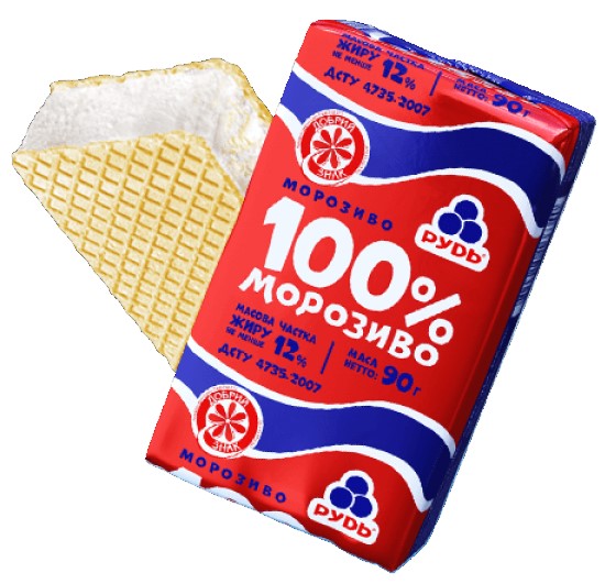 деталь Мороженое 100% пломбир сэндвич 90г РУД