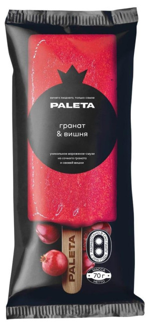 деталь Мороженое-смузи Граната и вишня 70г Paleta