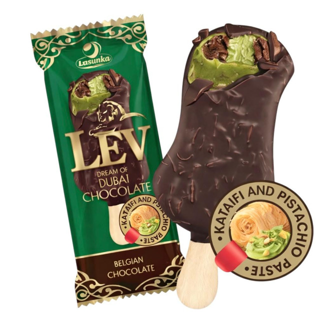 деталь Мороженое Дубайский шоколад Lev 90 г Lasunka