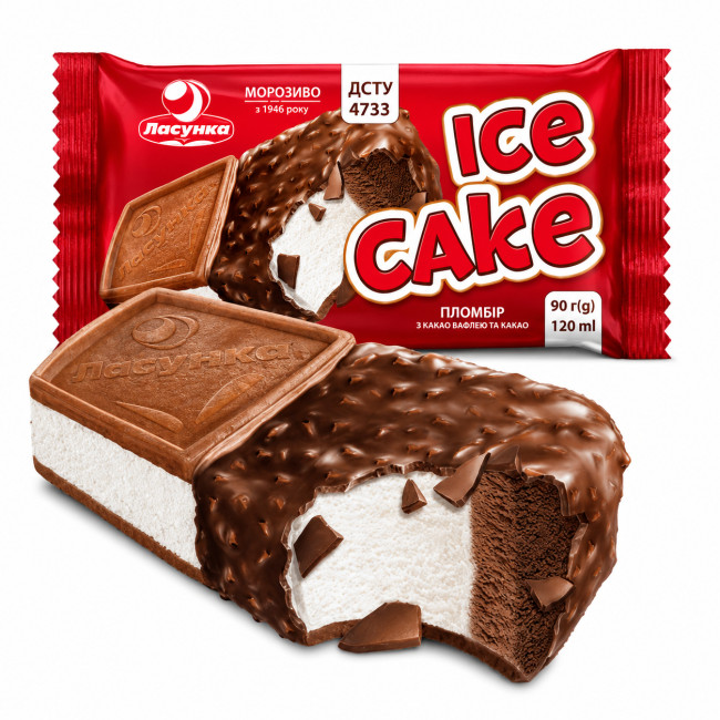 деталь Мороженое пломбир Ice-Cake 90г Lasunka