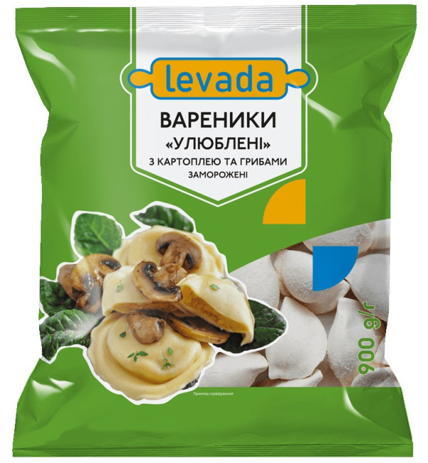 деталь Вареники с картофелем и грибами Любимые 900г Levada