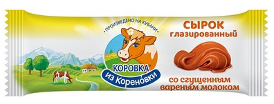 деталь Творожный сырок с варенным сгущенным молоком 40г КиК