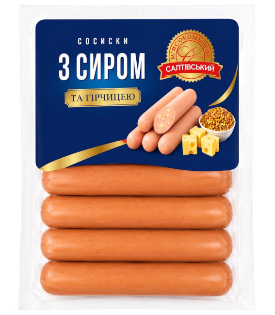 деталь Сардельки с сыром и горчицей 580г SMK