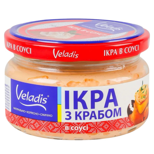 деталь Икра сельди с крабом 160г Veladis