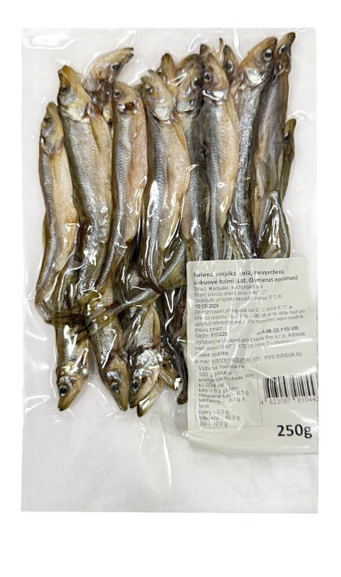 деталь Сушёная корюшка целая неотсортированная 250 г Veladis