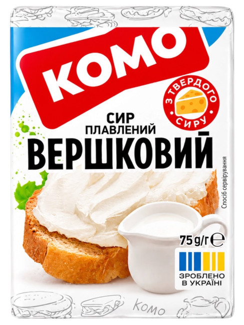 деталь Плавленый сыр Сливочный 75г KOMO