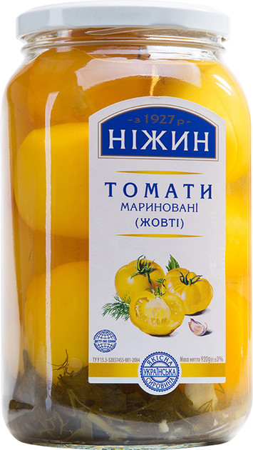 деталь Томаты желтые маринованные 920г  (чистый вес 460г) Ніжин