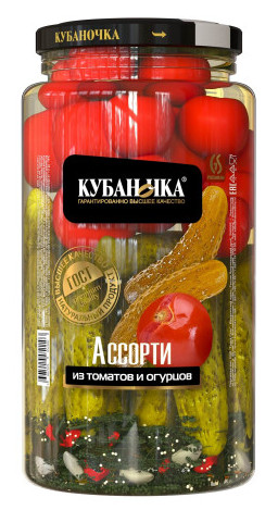 деталь Ассорти томатов и огурцов 750г Кубаночка