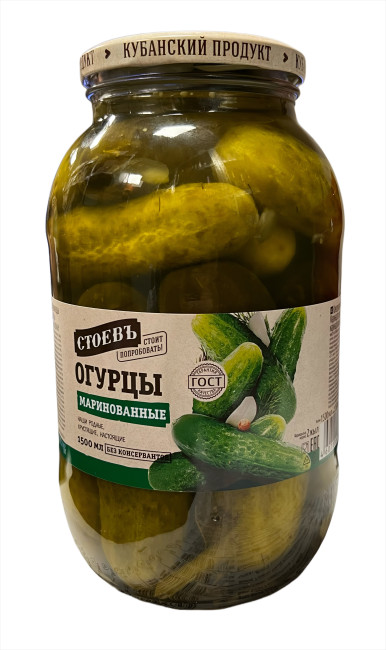 деталь Огурцы маринованные 750г Стоевъ