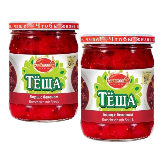 деталь Борщ с беконом Теща 480 г  Lackmann