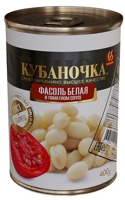 деталь Фасоль в томатном соусе 220г Кубаночка
