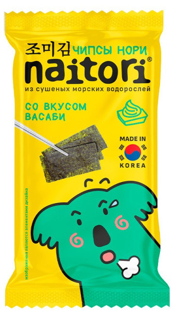 деталь Хрустящие кусочки морских водорослей с васаби 3г Naitori