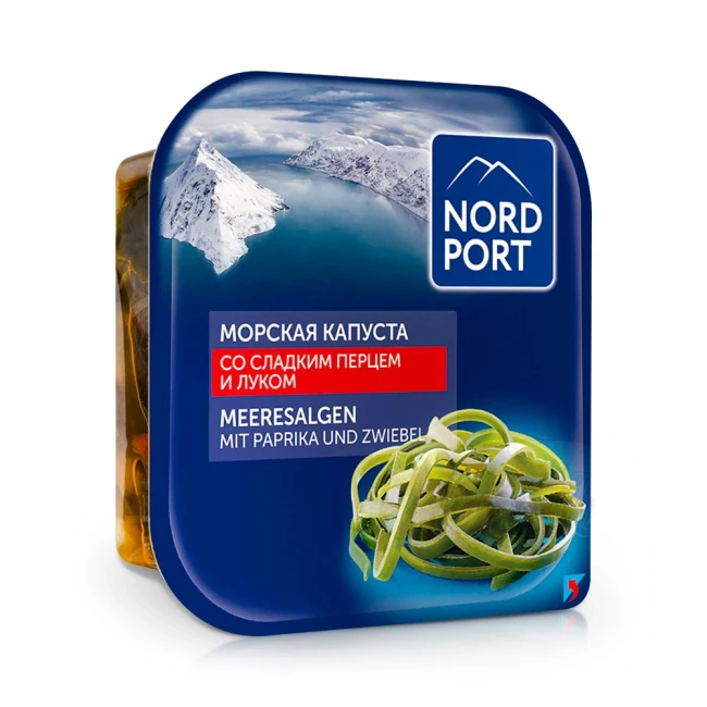 деталь Морская капуста со сладким перцем и луком NORD PORT 200г