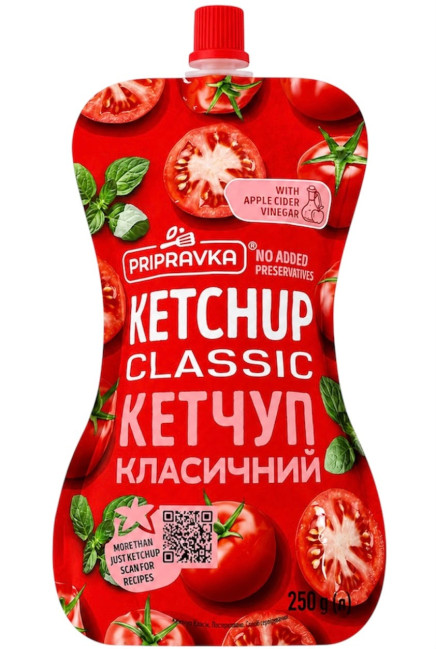 деталь Кетчуп классический пастеризованный 250г Pripravka