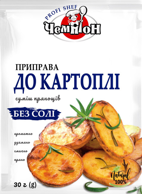 деталь Приправа «Для картофеля» (без соли) 30г Чемпіон