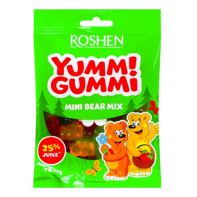 деталь Желе Yummi Gummi Mini Bear Mix 70г Roshen 