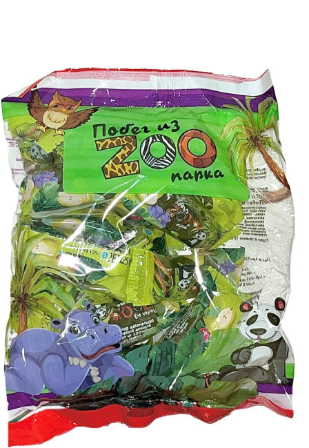 деталь Želé bonbóny Útěk ze ZOO s příchutí hrušky 250g Sweet Life