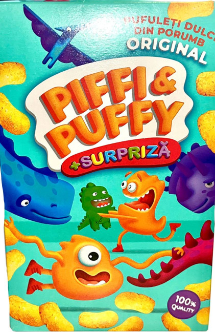 деталь Sladké kukuřičné tyčinky s překvapením Piffi&Puffy 90 g