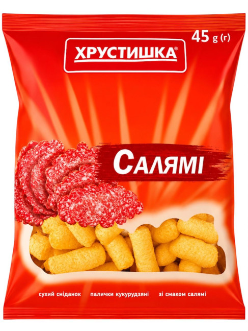 деталь Кукурузные палочки со вкусом «Салями» 45г Хрустишка