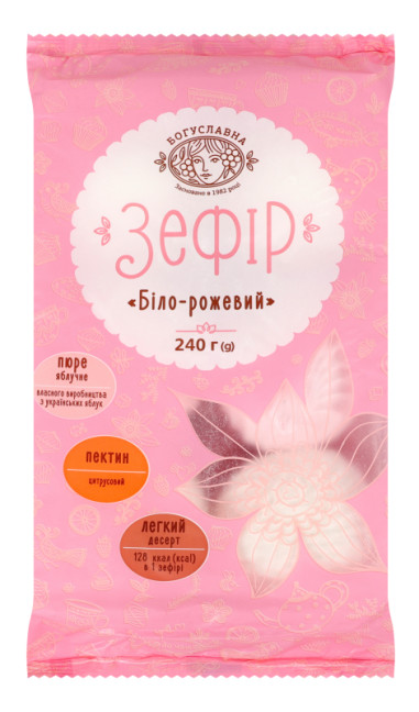 деталь Зефир Бело-розовый 240г Богуславна