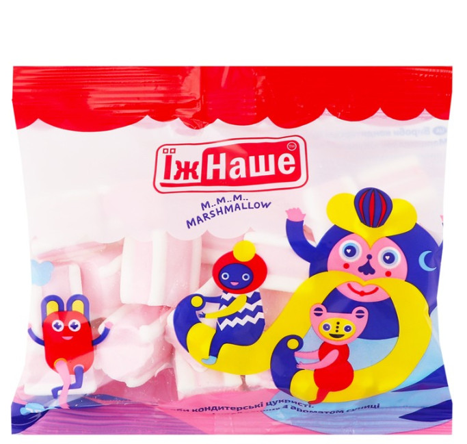деталь Маршмеллоу «Жевательные мелки» со вкусом клубники 75г ЇжНаше