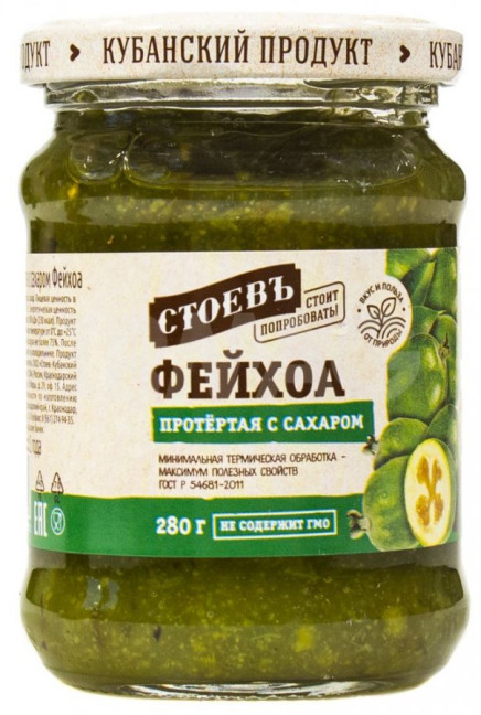 деталь Фейхоа протёртая с сахаром 280г Стоевъ