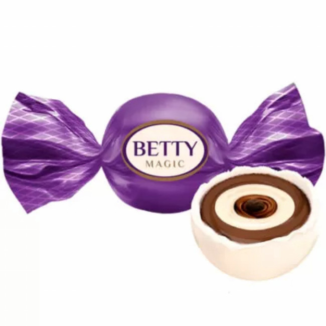 деталь Betty Magic mléčna s lanýžovou náplní