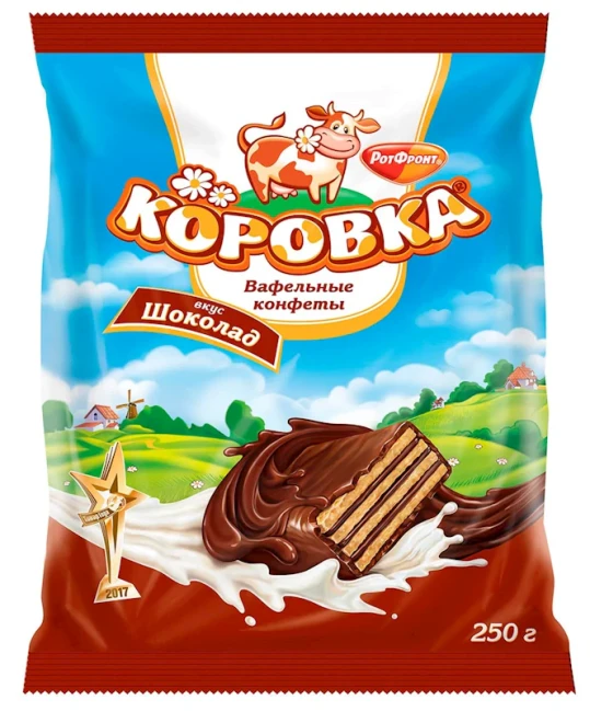 деталь Bonbony oplatkové Kravička čokoládová 250g
